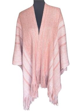 Gentle Fawn Pink/White Stripe Cape Poncho Shawl Wrap Gentle Fawn